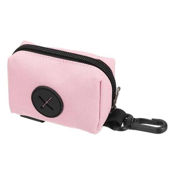Uxcell Poop Bag Holder, Dog Waste Bag Holder for Leash Hook&Loop Portable Reusable Dispenser Pet Poop Waste Pouch, (1Pcs, Pink), Intended for Outdoor / Travel / Walking / Dog Park