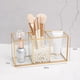 thumbnail image 4 of Caja de Almacenamiento de Pinceles de Maquillaje de Vidrio Transparente, Contenedor de Cosméticos Dorado, Soporte para Lápiz Labial, Organizador de Pinceles de Maquillaje, 4 of 6