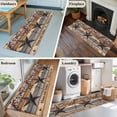 thumbnail image 5 of Texas Star Vintage 2'x6' Runner Rugs for Hallway Kitchen Bedside Non Slip Washable, Berry Grey Blue Brown Wooden Entryway Rug Runners with Rubber Backing, Long Carpet Runner for Laundry Room, 5 of 8