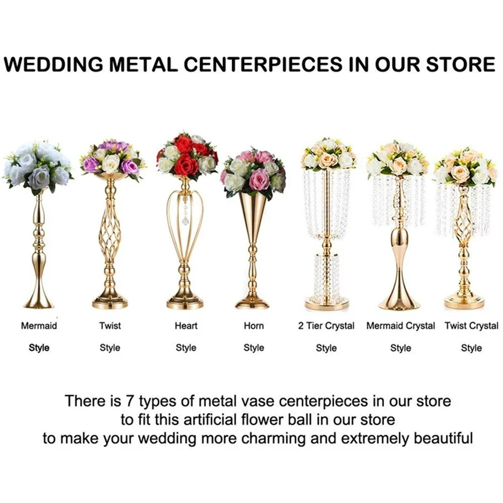 2-Pack White Powder-Coated Silk Flower Ball – Miyuadkai Simulation Silk Flower Ball for Wedding Car Staircase Decoration, Main Table Centerpiece Wedding Props
