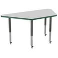 thumbnail image 4 of ECR4Kids 30in x 60in Trapezoid Everyday T-Mold Adjustable Activity Table Grey/Green/Black - Super Leg, 4 of 8