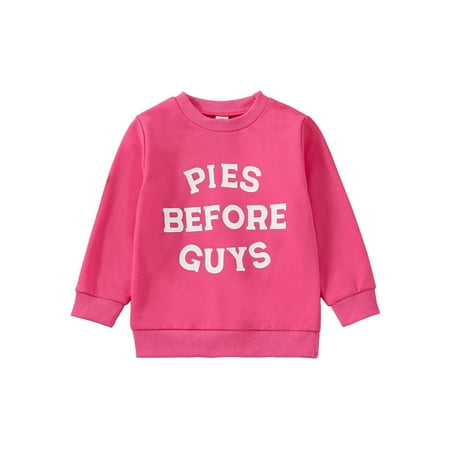 

Kids Toddler Baby Girls Autumn Winter Letter Print Sweatshirt Pullover Cotton Long Sleeve Hoodie Clothes Baby Boy Fleece Coverall