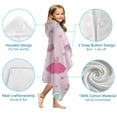 thumbnail image 7 of Pink Ballerina Princess Pattern Hooded Bath Towel，60"x35" for Ages 3 To 12 Kids, Quick Dry Lightweight Soft Microfiber Hood Beach Towel Cover Up for Kids, 7 of 7