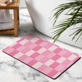 thumbnail image 2 of Comfortable Soft Microfiber Bathroom Runner Rug - 20x32 in Checkered Long Bath Mat, Non-Slip, Water-Absorbent, Machine Washable., 2 of 5