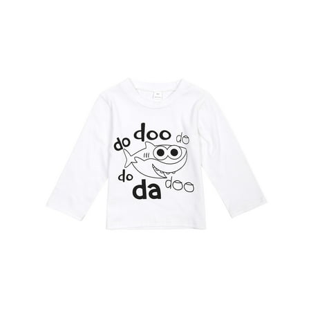 

Newborn Baby Kids Girl Boy Shark Print T-shirt Tee Tops Casual Clothes Outfits