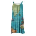 thumbnail image 4 of ICHUANYI Clearance Women's Summer Comfortable Fashion Casual Sleeveless Round Neck Printed Dress(Green, S) ICHUANYI WER2023081203591, 4 of 4