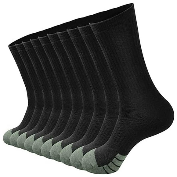 HJQEQVD 5 Pack Mens Socks Basketball Socks Crew Socks Mid Calf Socks Mens Ankle Socks Men's Basketball Socks Solid Color Short Socks Boys Basketball Socks,L One Size