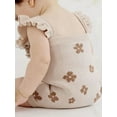 thumbnail image 3 of FEORJGP Toddler Baby Girls Knit Romper 0-2Y Infant Sleeveless Overalls Button Floral Jacquard Sweater Cami Rompers Cute Soft Comfy Bodysuit for Spring Summer Autumn, 3 of 10