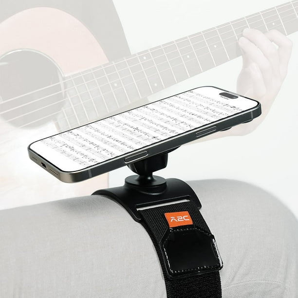 Soporte magnético A2C para teléfono para guitarra con correa ajustable