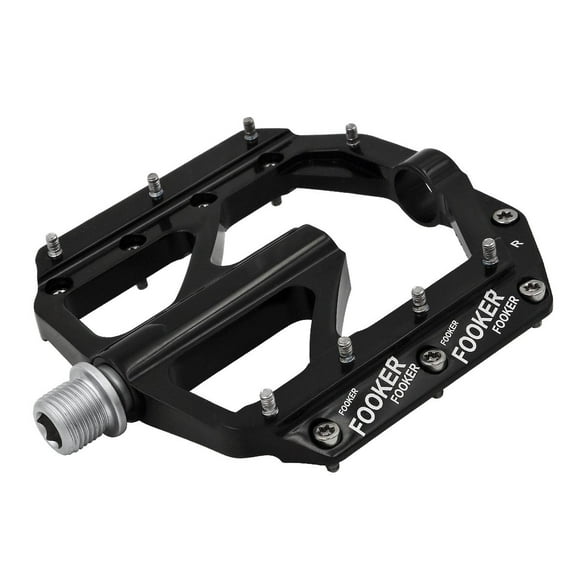 FOOKER Pédales de Vélo Antidérapantes en Alliage d'Aluminium pour VTT, 3 Roulements 9/16 Pouces pour Vélos de Route BMX MTB Fixie