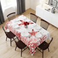 thumbnail image 6 of Red Coastal Starfish Table Cloth Waterproof Tablecloths, Summer Ocean Coral Sea Fish Abstract Tablecloth Dining Table Cover for Kitchen Party Tabletop Outdoor, Rectangle Tablecloth 54x108 Inch, 6 of 9