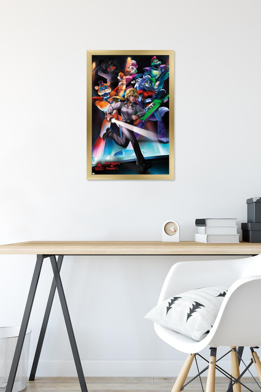 Five Nights at Freddy's: Security Breach - Group Wall Poster, 14.725" x 22.375", Framed