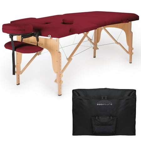 Saloniture Professional Portable Folding Massage Table with Carrying Case - Multiple Colors (Best Massage Table For Home Use)