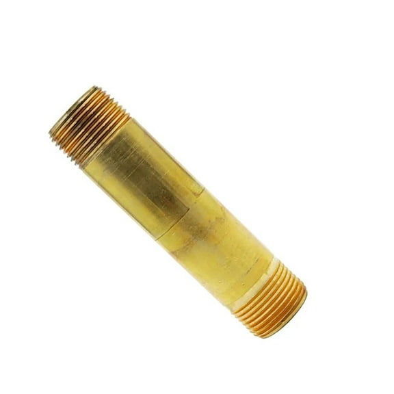 Everbilt LFA-883 3/4 in. x 4 in. MIP Brass Pipe Adapter Nipple Fitting Lead Free