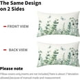 thumbnail image 4 of Spring Eucalyptus Leaves Throw Pillow Covers 12X20 in Set of 2 Sage Green Leaf Butterfly Lumbar Pillow Cases Summer Floral Rectangle Pillow Cover Farmhouse Decor for Sofa Couch Bed Living Room, 4 of 6