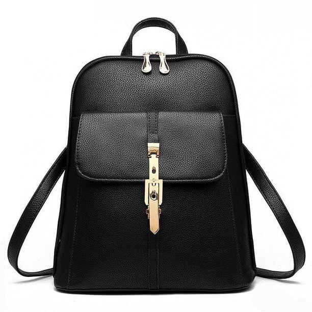 LHSHID casual patent pu leather Womens backpacks solid schoolbag female Rucksack women preppy style High quality school backpack
