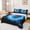 Black Blue 03, variant on Feelyou Fire Basketball King Sheets for Boys, Cool Flame Bedding, Blue Orange, 4pcs, 1 Flat Sheet, 1 Fitted Sheet and 2 Pillowcases
