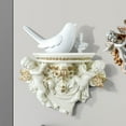 thumbnail image 3 of Estante flotante de pared europeo, escultura, estante colgante, montaje en pared de resina, colgante de pared, artesanía para almacenamiento, Fondo de Beige Fernando estante de estatuas de ángeles, 3 of 7