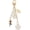 Clear/Gold, variant on Flower Charm Keychain, Cute Resin Rose Pendant Keychains Tassel Pearl Chain Keyring with Jewelry Box Green 3.54 inch
