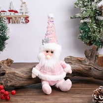 Luoshdecor Christmas Decor Fabric Pink Ornaments,Cute Christmas Tree Reindeer, Santa ,Snowman Doll Pendant for 2025 Christmas Tree New Year Birthday Wedding Party