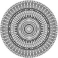 thumbnail image 1 of Ahgly Company Indoor Round Patterned Platinum Gray Area Rugs, 6' Round, 1 of 6