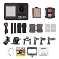 thumbnail image 3 of Cámara deportiva 4K60FPS Cámara de acción WiFi de ultra alta definición Pantalla dual 170 ° Gran angular 30 metros Impermeable con control remoto 1 Batería de iones de litio Kit de accesorios de mont Meterk  Cámara deportiva, 3 of 7
