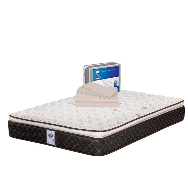 Colchón Queen Size Minesota Spring Air + Juego de Sábanas
