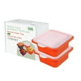 thumbnail image 2 of Culinary Cubed 3 Set (6 Pack) Orange 2-Cup Silicone Freezer Trays with Lid Meal Prep Containers Reusable Soup Freezer Molds Freeze and Store Soup Broth Sauce Leftovers, 2 of 10