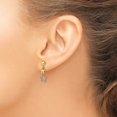 thumbnail image 4 of Diamond2Deal 14K Two-Tone Gold Polished Dangle Star Earrings for Women (L- 0.82 inch, W- 0.3 inch), 4 of 5