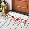 thumbnail image 4 of Entryway Rug 2'x3', Carnation Flower Small Rug for Kitchen Bathroom Door Mat Indoor Entrance, Mother's Day Colorful Floral Daisy Non-Slip Area Rugs Floor Mats Carpet Front Door Rugs, 4 of 8
