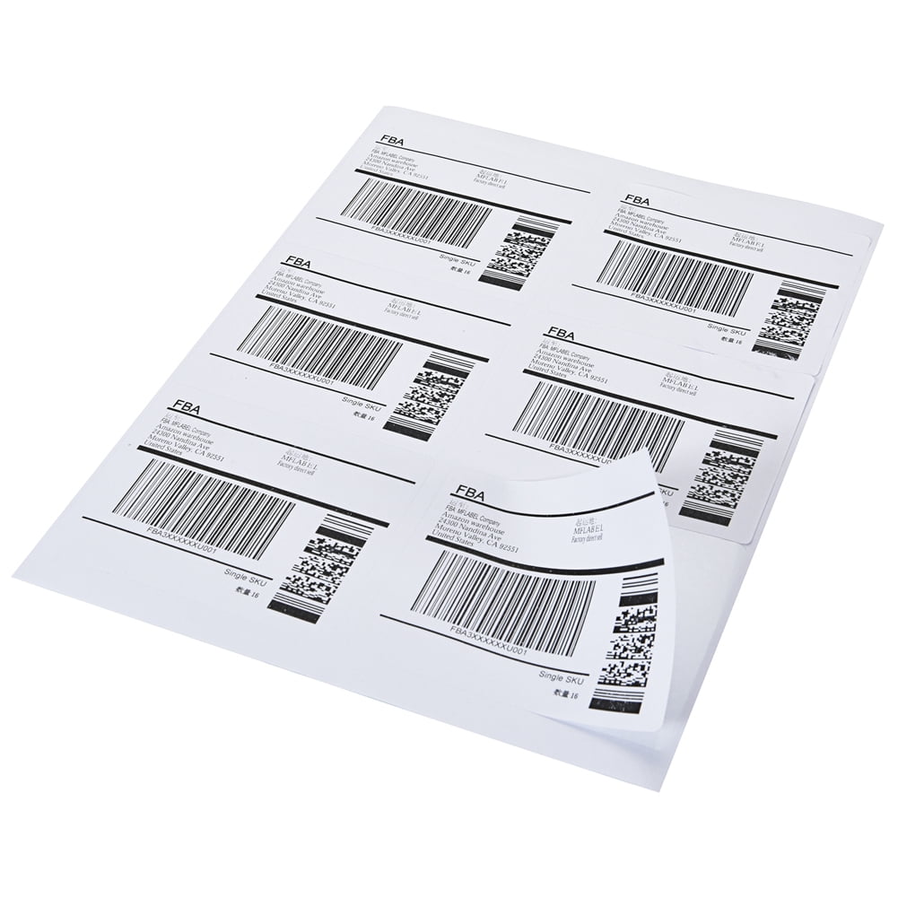 SJPACK 500 Sheets 6 up 3-1/3" X 4" Sticker Labels Shipping Address Labels for Laser/Ink Jet Printer,Total 3000 Labels