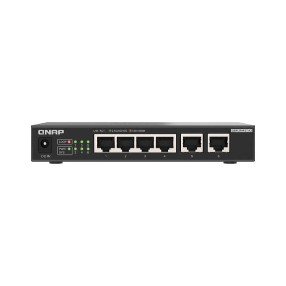 QNAP QSW-2104-2T-R2 4-Port 2.5GbE and 2-Port 10GbE Unmanaged Switch