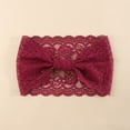 thumbnail image 2 of VV AVEORS Floral Lace Headband for Women Accessories Stretchy Vintage Lace Make Up Headband Hairband Wine One Size, 2 of 6