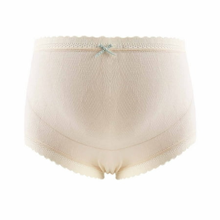 Bigersell Matching Underwear Clearance Boy Short Underwear Woman Briefs Panty Style P-822 Polyester Cheeky Panties Bikini Thongs Briefs High Waist Women s Panties Beige XL