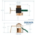 thumbnail image 3 of Backyard Discovery Endeavor Cedar Wood Swing Set, Slide, Play Deck, Rock Wall, Rope Ladder, 3 of 17