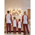 thumbnail image 6 of Family Matching Pajamas Sets Christmas Letters Printed Long Sleeve Tops with Plaid Pants 2Pcs Family Sleepwear, 6 of 9