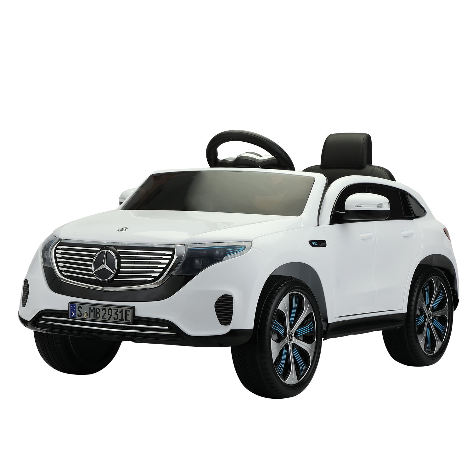 Kepooman 12V Kids Electric Car, Car Toy for Chidren - White