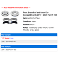 thumbnail image 2 of Front Brake Pad and Rotor Kit - Compatible with 2010 - 2020 Ford F-150 2011 2012 2013 2014 2015 2016 2017 2018 2019, 2 of 2