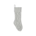 thumbnail image 3 of Cable Knit Christmas Stockings, 18 Inch Diamond Pattern Hanging Stocking, Indoor Outdoor Festive Christmas Decorations for Fireplace Mantel, Christmas Tree, Storage Candy and Christmas Holiday Gifts, 3 of 7
