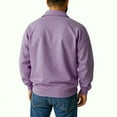 thumbnail image 4 of Huankd 1/4 Zip Pullover Mens Fall Winter Fleece Lined Vintage Mock Neck Sweatshirt Loose Classic Distressed Pullover Sweater Purple L, 4 of 5