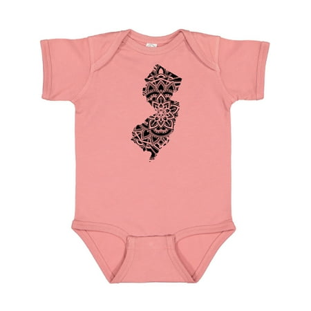 

Inktastic New Jersey Silhouette Mandala Gift Baby Boy or Baby Girl Bodysuit