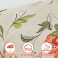 thumbnail image 4 of UNIKOME 18x18 in Orange Floral Polyester Throw Pillow, Waterproof Set of 2, 4 of 7