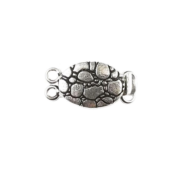 CSF-381 Silver Overlay Multi Strand Clasp With 2 Hole