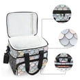 thumbnail image 6 of FORMRS Insulated Cooler Bag 24 Cans Capacity Soft Leakproof Lunch Box with Side Pockets, Light Blue Shimmering Pattern, 6 of 7