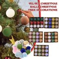 thumbnail image 3 of WAITLOVER 12 bolas decorativas navideñas de terciopelo, cálidas y acogedoras para el árbol de Navidad, 3 of 7