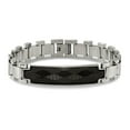 thumbnail image 3 of White Stainless Steel bracelet Contemporary Carbon Fiber 8.25 in 11.57 mm, 3 of 4