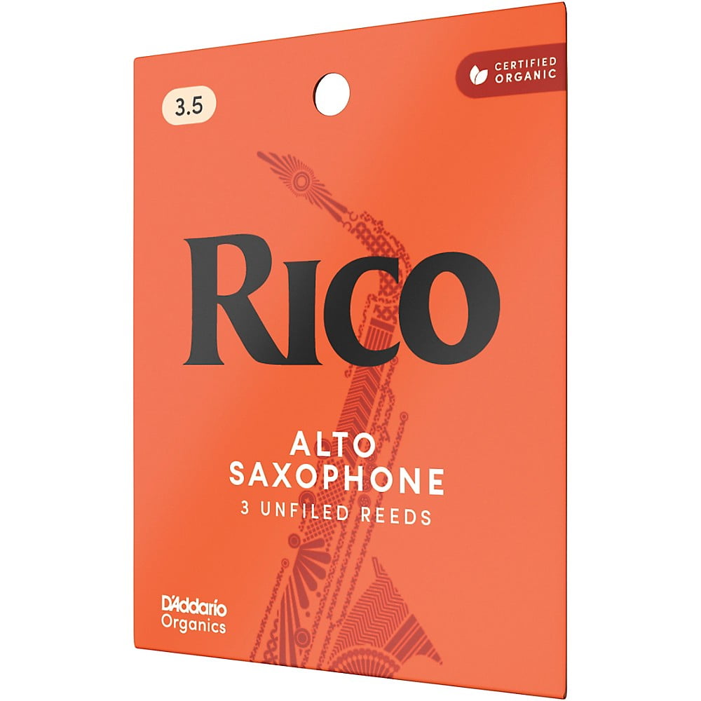 Rico Alto Saxophone Reeds, Strength 3.5, 3-Pack