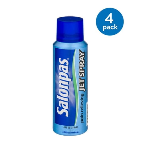 (4 pack) (4 Pack) Salonpas Pain Relieving Jet Spray, 4 fl oz