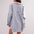 thumbnail image 7 of Zedker Womens Button Down Shirts Long Sleeve V Neck Solid Casual Tunics Tops with Pockets Gray Plus S, 7 of 7