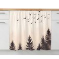 thumbnail image 2 of Rustic Mist Forest Sink Skirt 11"Wx13"L,Dustproof Under Sink Curtain with Self Adhesive Tape,Vintage Watercolor Natural Landscape Cabinet Curtain Cover for Bathroom Vanity,Kitchen Storage Shelf, 2 of 9